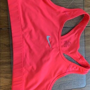 Pink nike sports bra